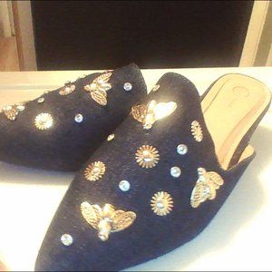 Cest 1984 Navy pointed end flats